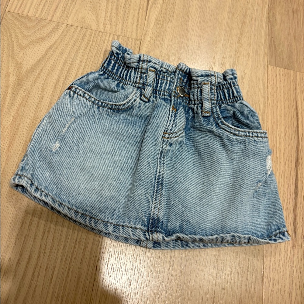 Zara Light Blue Denim Skirt for Kids